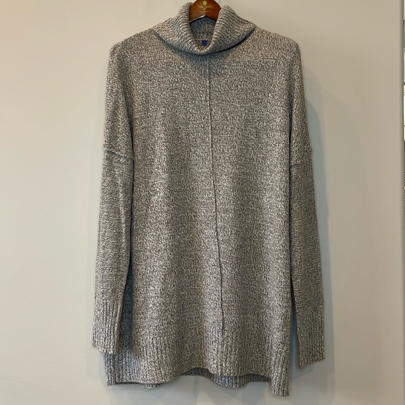 NWOT Knit Tunic Length Turtle Neck, Women’s XL. Heathered Brown Color - Picture 2 of 11